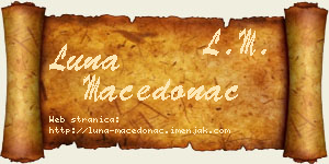 Luna Macedonac vizit kartica